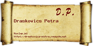 Draskovics Petra névjegykártya